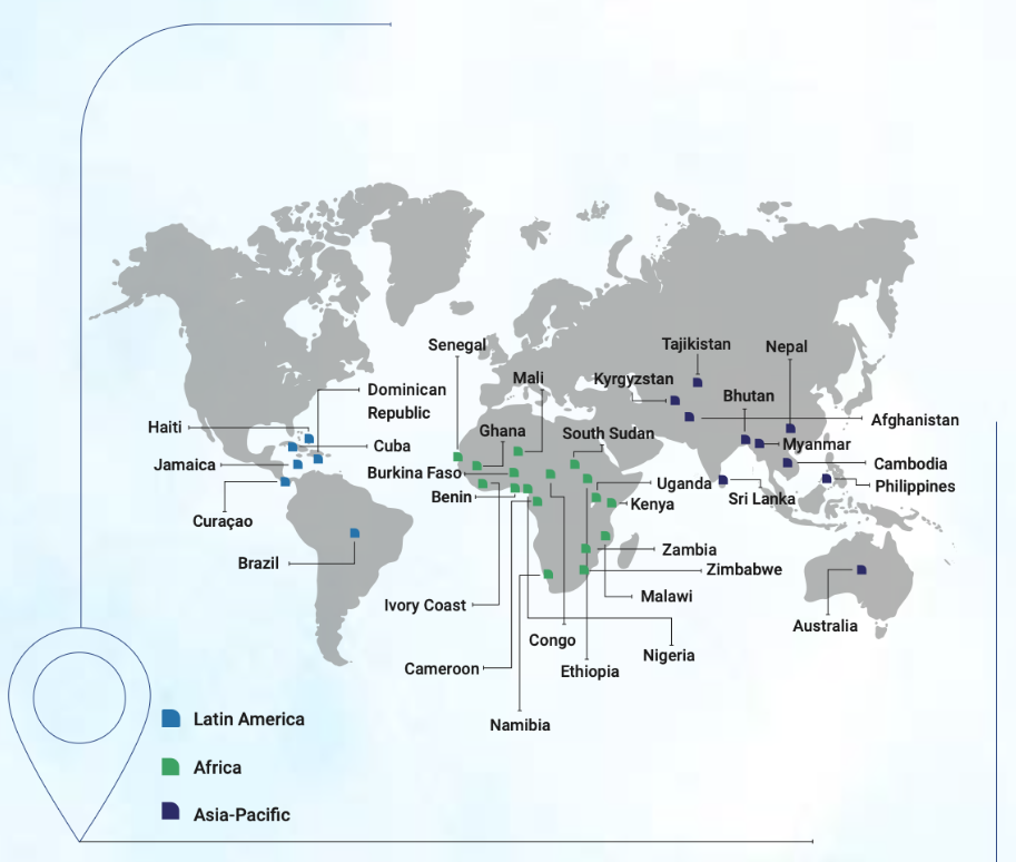 Medicamen Global Presence Map